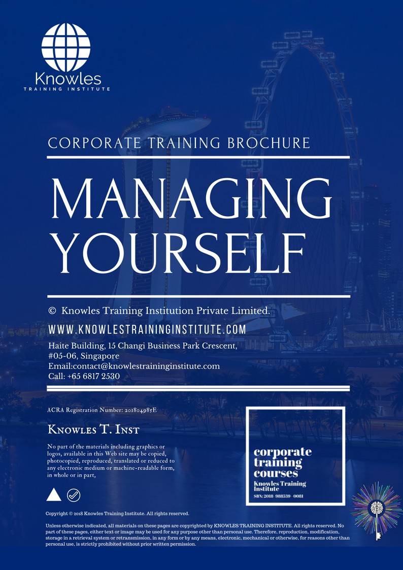 Course Brochure For Managing Yourself Training Course in Indonesia