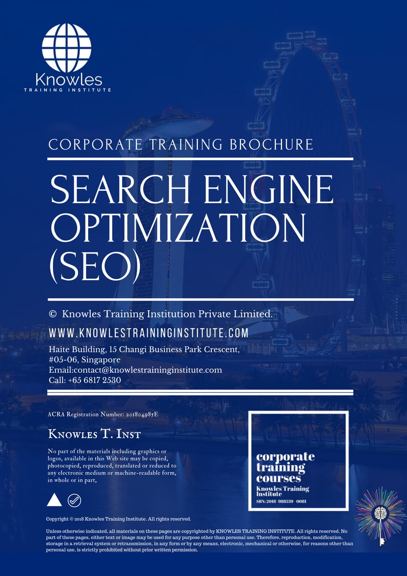 Course Brochure For Search Engine Optimization (Seo) in Indonesia
