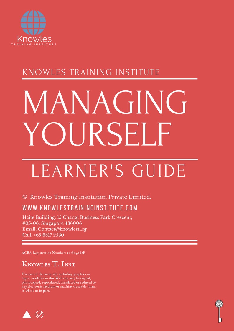 Learner’s Guide For Managing Yourself Training Course in Indonesia